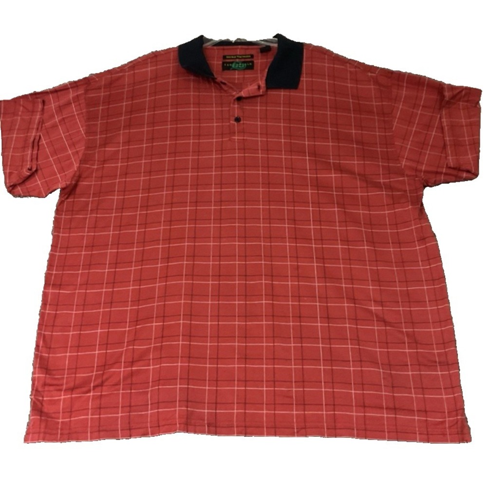 SEDGEFIELD Shirt Mens XXL Brick Polo Golf Performance Slit Double Mercerized